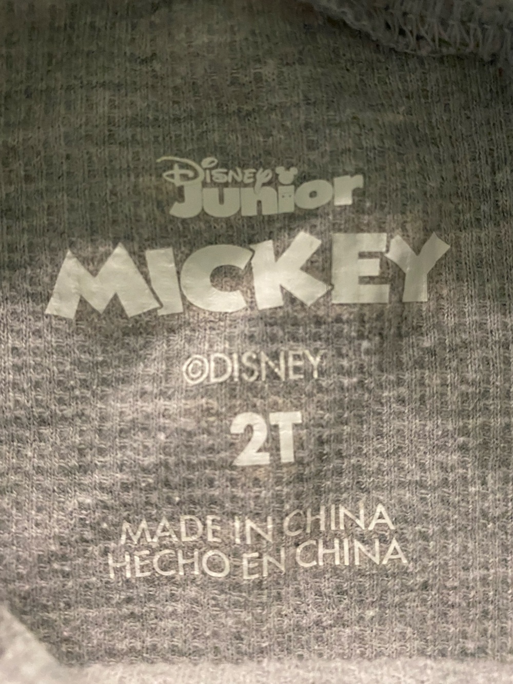 Classic Disney Mickey Mouse Gray Long-Sleeve Kids Top - Picture 2 of 3